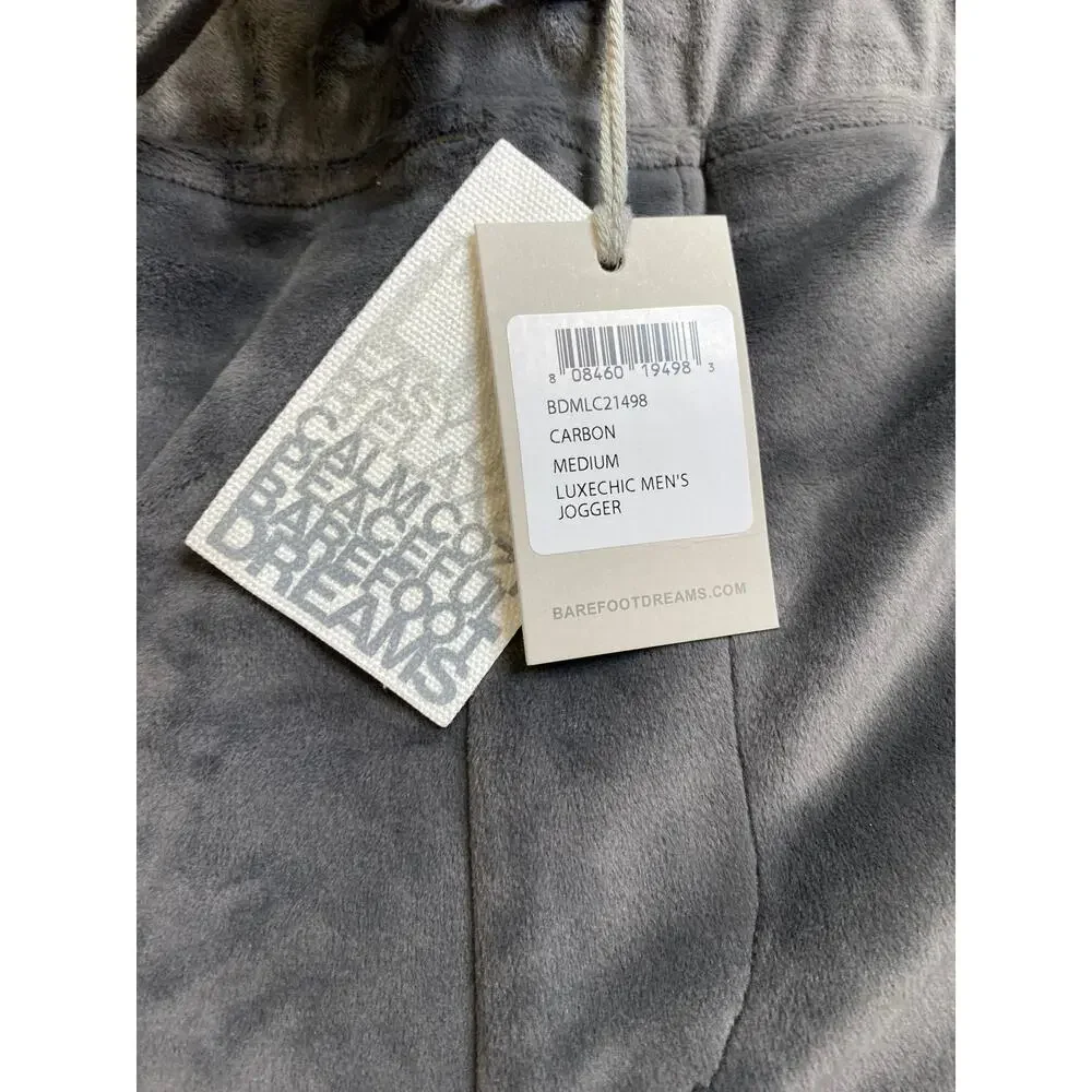 Barefoot Dreams Men's Luxechic Joggers, Carbon Gray, Medium 148$ NWT